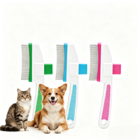 Peigne à aiguilles auto-nettoyant universel en acier inoxydable Love at Home pour chats, chiens et petits animaux - Peigne de toilettage et de massage pour animaux à un seul clic