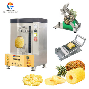 Machine commerciale de décorticage, de découpe de la tige et de l'anneau d'ananas, équipement de traitement des fruits à petite échelle pour les morceaux d'ananas - Product Image 1
