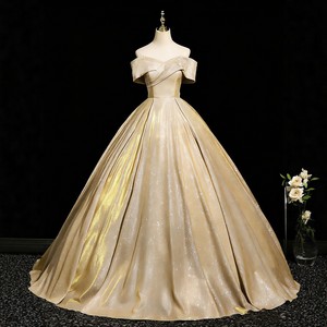 Robe de soirée <span class=keywords><strong>vocale</strong></span> élégante à épaules dénudées, longueur ras du sol, pour chœur d'adultes et lycéens en cérémonie de remise des diplômes - Product Image 2