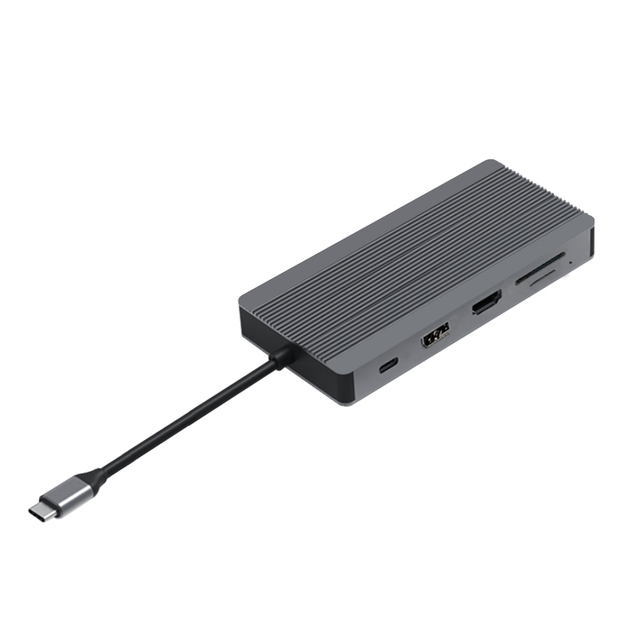 Good Quality Type C Hub 12 in 1 Multifunction Type C PD Display Port Ethernet USB Power Adapter Docking Station Charger Laptop