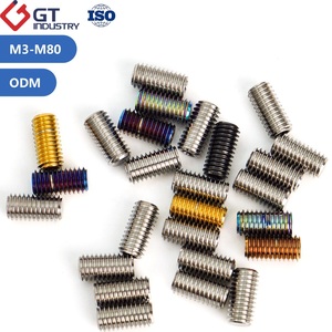 Titanyum Alaşımlı Çelik TA1 TA2 TC4 Allen Vidalı Takoz Vida DIN ISO ASME Köpek/Konik/Kupa/Düz Uçlu Başlı Altıgen Soket Vidalı Takoz Vida Seti - Product Image 1