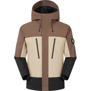 Men Windproof Jacket Full Sleeve Fleece Lining Outdoor Hiking Clothing Red Hooded Design - Product Image 2