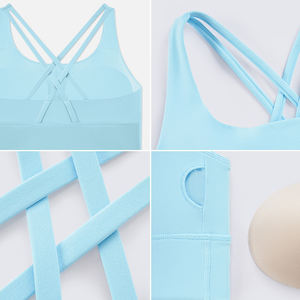 Nouveauté Haut de sport avec coussinets de poitrine Vêtements de <span class=keywords><strong>yoga</strong></span> Fitness Femmes Soutien-gorge de sport sexy - Product Image 5