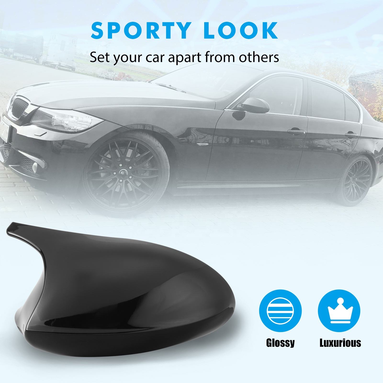 Copricapo Specchietto Laterale Stile M3 Nero Lucido Per BMW E90 E91 E92 E93 PRE-LCI - Foto 11