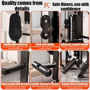 Equipo de Gimnasio Comercial para el Hogar, Jaula de Entrenamiento de Cuerpo Completo, Torre de Gimnasio, Soporte para Sentadillas, Máquina de Levantamiento de Pesas, <span class=keywords><strong>Prensa</strong></span> de Piernas, Entrenamiento de Fuerza - Product Image 3