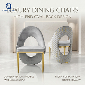 <span class=keywords><strong>Chaise</strong></span> de salle à manger de luxe nordique italienne haut de gamme moderne avec pieds en acier inoxydable doré et revêtement en velours pour la maison, le restaurant, la villa, l'hôtel - Product Image 1
