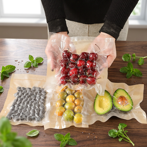 Sac d'emballage alimentaire sous vide en plastique transparent thermoscellé, plat et uni, pour viande fraîche, pour l'emballage alimentaire, directement de l'usine - Product Image 1