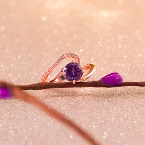 Z Shape Zircon Women Ring Minimalist Daily Tiny Finger Jewelry - Product Image 3