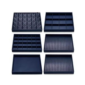 Индивидуальный логотип, оранжевые Роскошные ювелирные изделия, подносы для демонстрации кожаных сережек с подвесками, колье, Кольцевой Лоток, Штабелируемый поднос для ювелирных изделий - Product Image 3