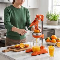 Groothandel zware handmatige citruspers sinaasappelpers fruitpersmachine OEM aangepaste logo voor thuis en commercieel gebruik