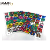 Huamao impression personnalisé Anime autocollants Bolsas Papel Kraft Offre Spéciale fournisseur d'or boîte d'emballage de vin biodégradable autocollant découpé