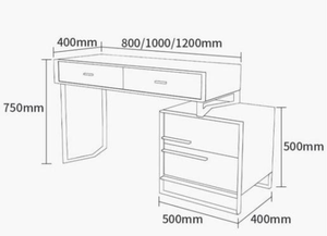 Ensemble coiffeuse éclairée en bois massif avec miroir réglable et tabouret – Bureau de toilette moderne et durable pour chambre, hôtel et salon - Product Image 2