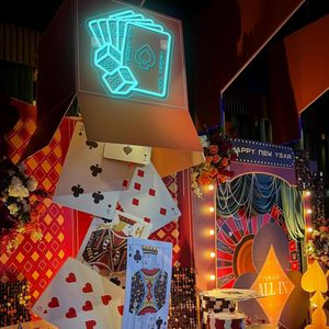 Dice Poker Letreros Neon LED indoor hanging ambient light shop <b>sign</b> wall decoration light entrance indicator light luminous <b>sign</b> - Product Image 5