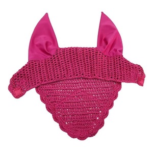 Bonnet d'oreille de cheval en crochet élégant et léger Voile de mouche fait à la main Conception confortable pour les amateurs d'équitation équestre - Product Image 1