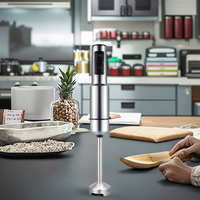 Blender électrique 3 en 1 pour aliments et légumes, 500 W, portable, usage domestique, 4 lames, mixeur à main pour la cuisine, rapide, facile à nettoyer