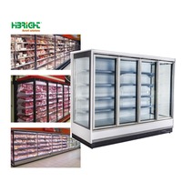 Vitrine Réfrigérée Commerciale à Refroidissement par Air, 3 Portes, Contrôle Numérique, Monotempérature, pour Supermarché