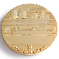 Pièce commémorative en métal doré avec logo personnalisé, pièce souvenir de défi