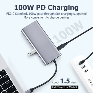 Bộ Chuyển Đổi Sạc Usb Hub 3.0, 11 Cổng Type C Sang VGA, Hỗ Trợ Ethernet, 11 Trong 1, Usb C Hub, Điện Thoại, Trạm Sạc Mac M1 - Product Image 3