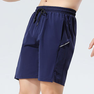 Shorts Bermuda pour homme, couleur unie, séchage rapide, avec poches, taille à cordon de serrage, style sportif, taille mi-haute - Product Image 1