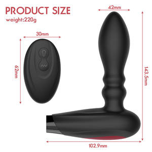 Automatisches aufblasbares Anal Vibrator Prostata-Massage gerät mit 10 Vibrations-und Erweiterungs modi, wiederauf ladbarer Silikon-Vibrations stopfen - Product Image 6