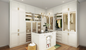 Tiêu Chuẩn Mỹ Sang Trọng Shaker Phong Cách Đi Bộ Trong Tủ Quần Áo Cho Thạc Sĩ Phòng Ngủ Thiết Kế Hiện Đại Với MDF Cửa Cho Nhà Và Khách Sạn - Product Image 3