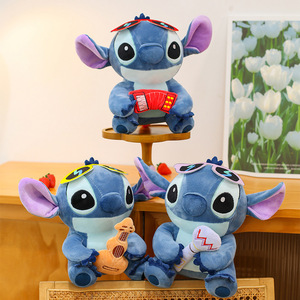 <span class=keywords><strong>Peluche</strong></span> <span class=keywords><strong>musicale</strong></span> Alien bleu avec piano, accordéon, microphone, guitare, créature spatiale, poupée en <span class=keywords><strong>peluche</strong></span>, oreiller, vente en gros - Product Image 2