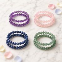 Bracelets en cristal naturel de haute qualité en gros, perles écologiques, billes de quartz polies pour la guérison, artisanat pour cadeaux et décoration