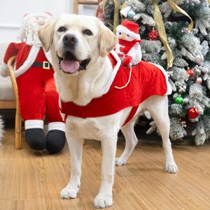 Snowman <b>Dog</b> Costume <b>Christmas</b> Velvet Dress XXX-<b>Large</b> Cute Animal Design Classic Decorative Pet Clothes - Product Image 6