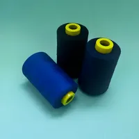 Fil de polyester filé 100% bleu marine Ne 40/2 pour la couture de vêtements, le point de croix, la broderie et le tricot à la main - 5000 yards