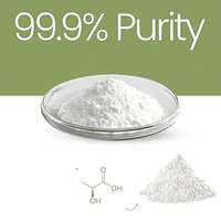 Fourniture de poudre d'acide lactique pur de qualité alimentaire en vrac de qualité cosmétique CAS 50-21-5 aromatisants pour les soins de la peau