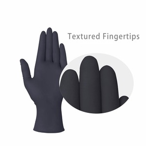 Guantes <span class=keywords><strong>de</strong></span> Nitrilo Negros <span class=keywords><strong>de</strong></span> 9 Pulgadas al por Mayor, Sin Polvo - Guantes Desechables Resistentes para <span class=keywords><strong>Mecánica</strong></span>, <span class=keywords><strong>Tatuajes</strong></span> y Peluquería - Product Image 1