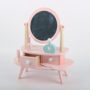 Table de toilette <span class=keywords><strong>en</strong></span> <span class=keywords><strong>bois</strong></span> rose multifonction pour enfants, <span class=keywords><strong>kit</strong></span> de maquillage pour filles - Product Image 2