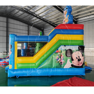 Château gonflable commercial géant de maison de rebond de souris de bande dessinée avec le mur de toboggan et d'escalade pour des parcs d'attractions - Product Image 3
