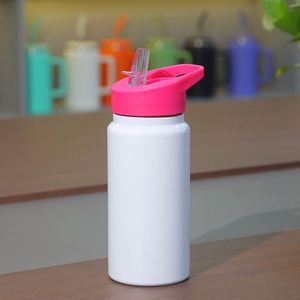 Botella de Agua Aislada de Acero Inoxidable, Vaso con Tapa para Sublimación, 14 oz, Aislada, Deportiva para Niños, con Tapas de Colores, Botella para Beber - Product Image 1