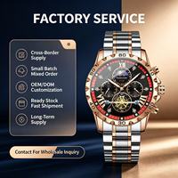 Reloj de Pulsera Cronógrafo de Lujo para Hombre, 3ATM Impermeable, Cuarzo, Estilo Ejecutivo Moderno, Aleación, Esfera de 40mm, Logotipo Personalizado OEM