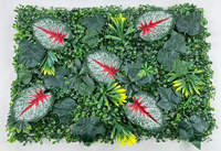 Plante artificielle NINI en herbe verte, décoration murale intérieure/extérieure, clôture de jardin pour une intimité instantanée, haie de feuilles, 100% matériau PE, anti-UV