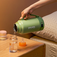 Tasse à eau électrique intelligente en acier inoxydable 1L à chauffage rapide avec affichage de la température et isolation thermique 12-24h pour voiture et extérieur
