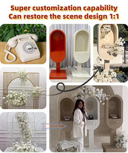 Cabine téléphonique ZKAI, livre d'or audio avec lumière, table d'enregistrement pour laisser un message, décoration de <span class=keywords><strong>mariage</strong></span> - Product Image 5