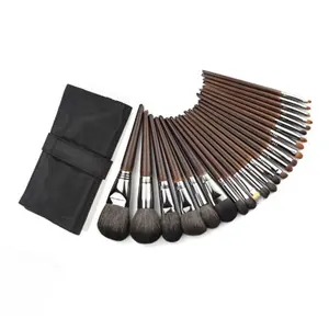 FYD Professionelle 24 Pcs Ziegenhaar Luxus Make-Up Pinsel Set Mit Fall Holz Kosmetik Niedrigen MOQ