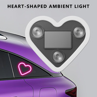 Lumières Décoratives Néon Romantiques Solaires LED pour Vitrines, Lumière LED USB en Forme de Cœur ou Arc-en-Ciel pour Voiture