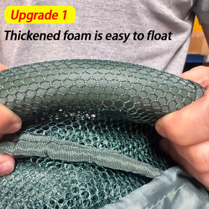 <span class=keywords><strong>Panier</strong></span> de pêche flottant en nylon, pliable, maille de 3 mm, filet de pêche pour la conservation des poissons - Product Image 6