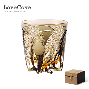Verres à whisky K9 Crystal Old Fashioned, coupés à la main, design diamant, style Japandi, 200 ml, pour mariage/fête/décoration intérieure, coffret cadeau - Product Image 1