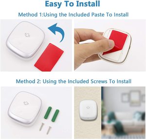Người cao tuổi/người đàn ông điếc chuông cửa 7 màu nhấp nháy đèn Plug-in nhà âm nhạc không dây chuông cửa - Product Image 6