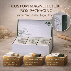 Custom Magnetic Flip Top Box | Premium Packaging for Health Supplements, Gifts, Pharmaceuticals & Tea with Multiple Options