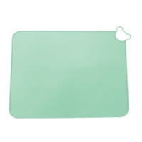 Set de table rectangulaire en silicone, portable, pliable, avec trous de suspension, drainage facile, rangement simple pour la vaisselle des étudiants, design moderne et épuré