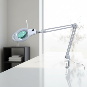 Customized Logo 5x 9w Beauty Salon Lighted Illuminated Lamp Hd Magnifying Glass Repair Clamp Desk <b>LED</b> <b>Light</b> - Product Image 1