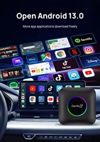 CarlinKit - Caja de TV LED Inalámbrica con Carplay, Android Auto Inalámbrico 8 128G, Adaptador de Video Inteligente con Android 13 para IPTV, Netflix, Kia