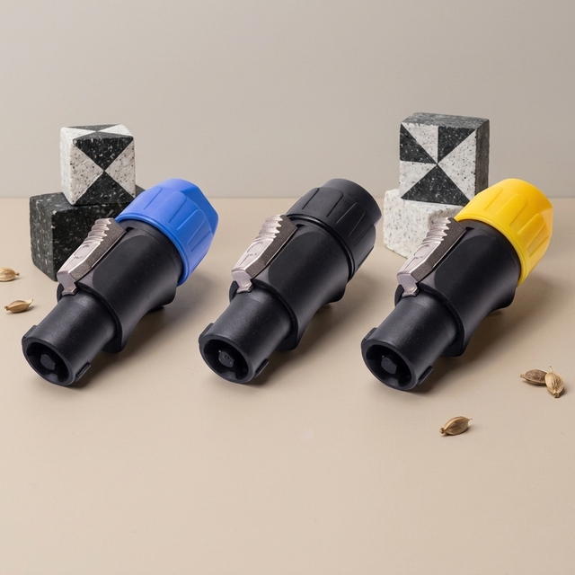 Connector 3 Pin Powercon Plug Male Jack 3 Core Powercon in Out Powercon Connector Input and Output Speakon Power Connector
