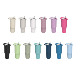 Taza de Viaje Emode OEM Design de 32 oz con Pajita Abatible Antipolvo, <span class=keywords><strong>Vaso</strong></span> Térmico de Acero Inoxidable con Asa de Transporte Fácil - Product Image 6