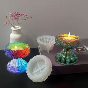 Crystal Tealight Holder <b>Silicone</b> Molds for Resin Casting DIY Wedding Party Home Decor Cake <b>Tools</b> - Product Image 6